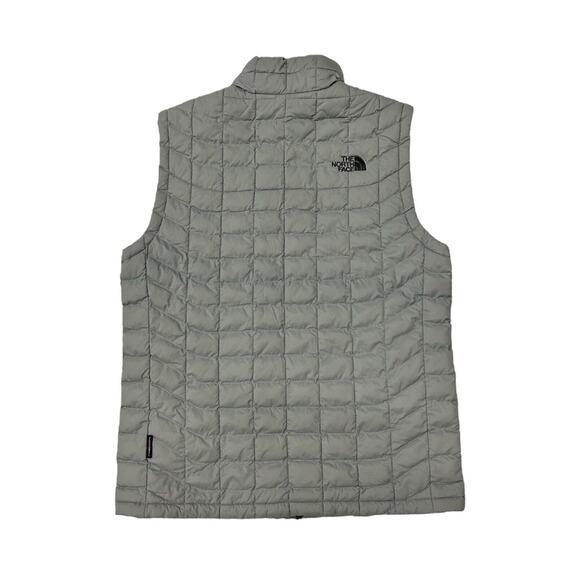 The North Face Mens Thermoball Full Zip Gray Nylon Quilted Insulated Vest Size S - Picture 2 of 3